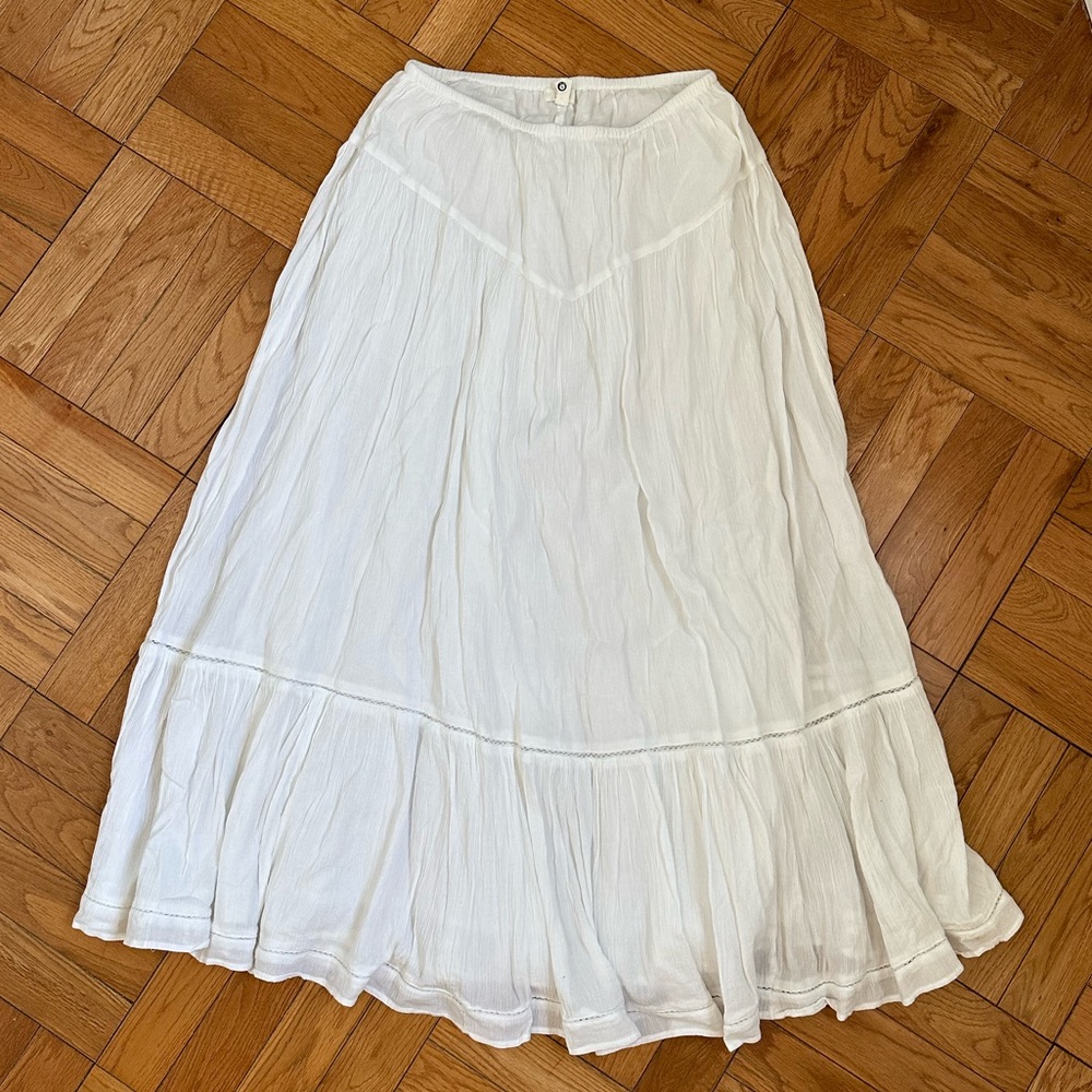 Aerie White Maxi Skirt